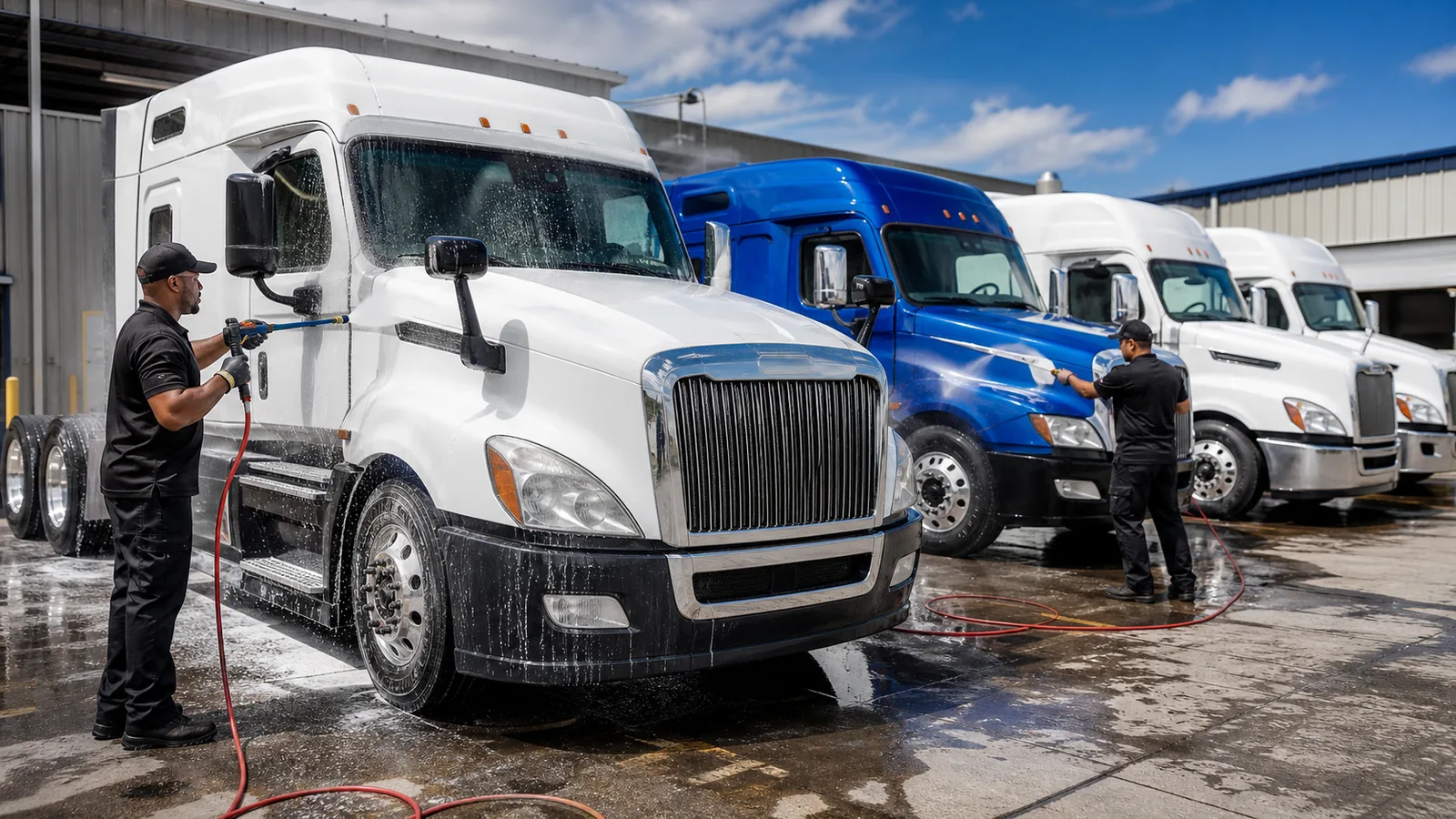 Commercial fleet truck washing service in Birmingham AL