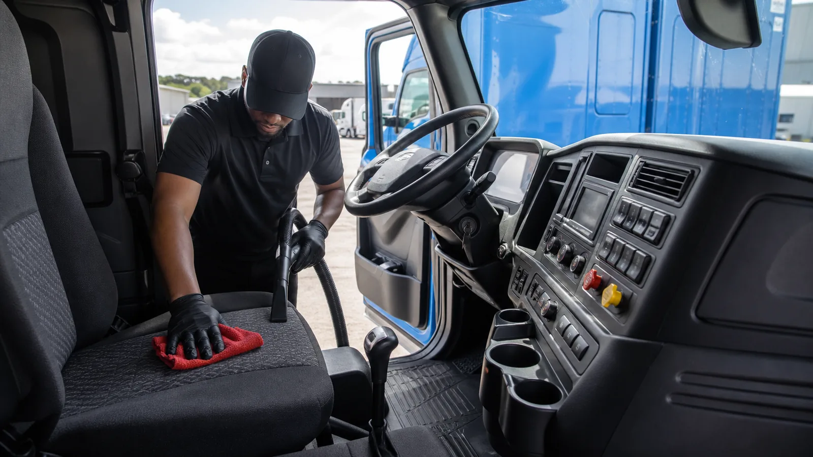 Professional semi truck interior detailing service in Birmingham AL